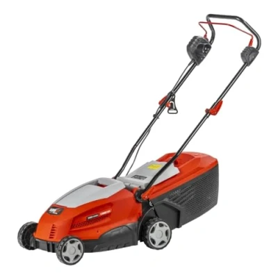 Abbildung von Elektro Rasenmäher Garden DEDRA DED8740, Schnittbreite 320 mm, Alle Grasarten 30 l Fangsack, 1300W, 60 mm Schnitth. Zusammenklappbar, Gewicht 12kg mit ergonomischer Griff