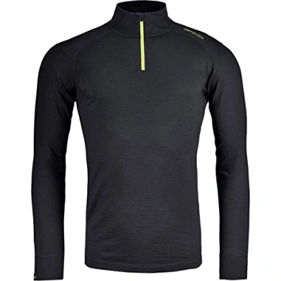 Abbildung von Ortovox Herren 145 Ultra Zip Neck Longsleeve, Black Raven, M