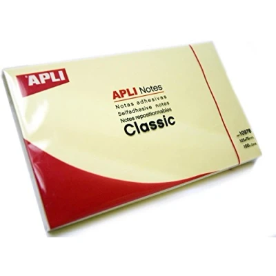Abbildung von 100H Haftnotizen Gelb Fluor 125 x 75 mm Apli 15002