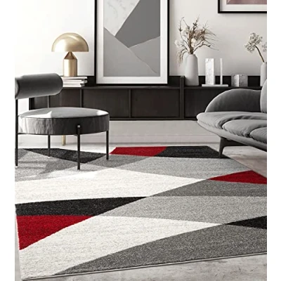 Abbildung von the carpet Teppich &quot;Thales&quot;, rechteckig, moderner dichter Wohnzimmer Konturenschnitt