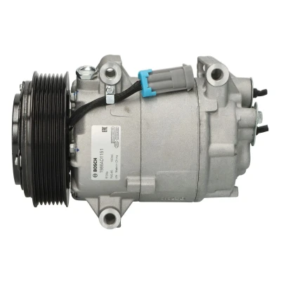 Abbildung von BOSCH 1 986 AD1 151 Kompressor 12V PAG 46 R134a mit Montageanleitung, Dichtring RENAULT: CLIO 3, GRAND SCENIC 2, 2