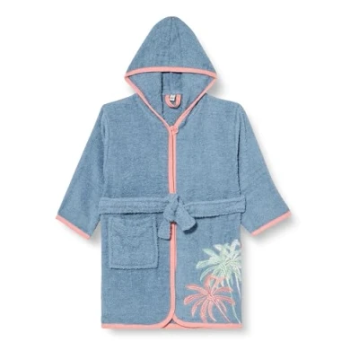 Abbildung von Playshoes Unisex Kinder Frottee Bademantel Morgenmantel, Palmen, 134/140