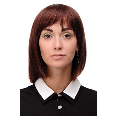 Abbildung von Wig ME UP 7803 3003 Sexy Perücke Page Bob Braun Rotbraun Mahagoni Mittelbraun Mix glatt Frauenperücke Bobfrisur 25 cm