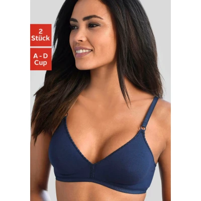 Abbildung von Lascana 2 PACK Pushup BH, Damen, Größe: 70C, Marine weiß