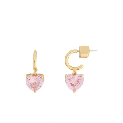 Abbildung von kate spade new york Heart Huggies Ohrringe, Damen, Größe: One Size, Pink