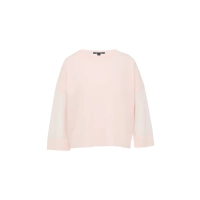Abbildung von comma Leichtes MIT Transparenten ÄRMELN Strickpullover, Damen, Größe: Small, Zartrosa