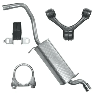 Abbildung von Schalldämpferset Auspuff Endtopf für Polo 5 V 6R 2009 2017 1.2 TSI Schrägheck