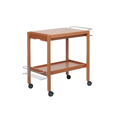 Abbildung von Foppapedretti Newton Einkaufskörbe &amp; Taschen Einkaufstrolleys, Buchenholz, Holz veredelt, Kunststoff, Walnuss, one Size