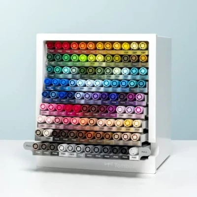 Abbildung von Tombow Desktop Organizer ABT Dual Brush Markers+blender 108st 108C ORGA 226x207x199mm (10 22)
