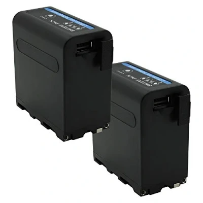 Abbildung von 2X SK Akku Ersatz für Sony NP F980 10050mAh LG Zellen F990 F970 F960 F750 F550 / 5V USB Ausgang und DC 8,4V EIN &amp;