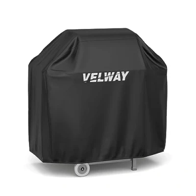Abbildung von Velway Grill Abdeckhaube Gasgrill Grillabdeckung Regendicht BBQ Abdeckung Cover Schutzhülle Haube Staubdicht Abdeckplane Grillschutz (117x66x117cm) —Schwarz