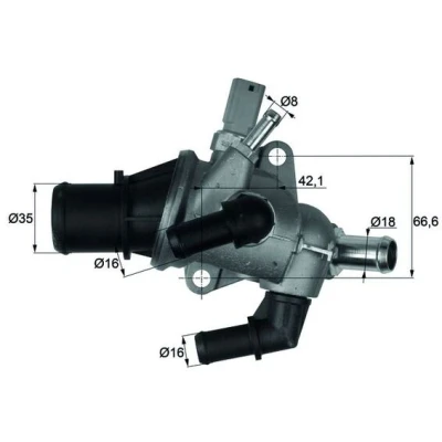 Abbildung von MAHLE ORIGINAL TI 158 83 Kühlwasserthermostat ALFA ROMEO: 146, 145