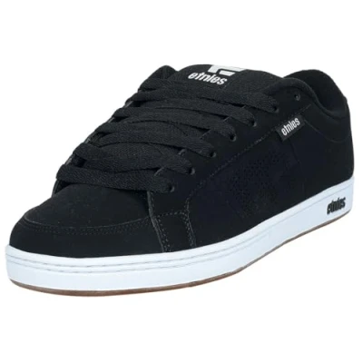Abbildung von Etnies Kingpin Skateschuh, Herren, Größe: 39, Black/white/gum Leder und textil