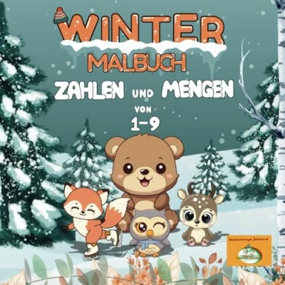 Abbildung von Winter Malbuch Zahlen und Mengen von 1 9 (Malbücher Mengen)