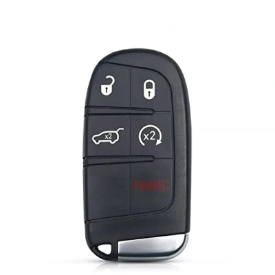 Abbildung von 5 Tasten Fernbedienung Autoschlüssel Shell Case Cover Fob Ersatz Zubehör für Dodge Charger Jeep Grand Cherokee 2013 2014 2015