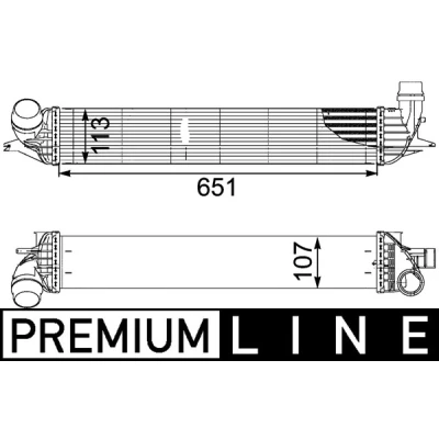 Abbildung von MAHLE ORIGINAL CI 151 000P Ladeluftkühler RENAULT: LAGUNA 3