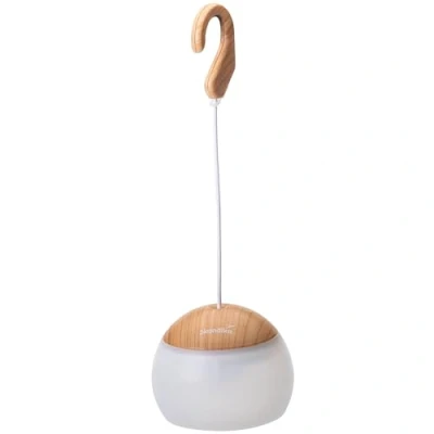 Abbildung von Skandika LED Campinglampe Tufjord 3 Lichtmodi, 2000 mAh Akku, wiederaufladbar, Zeltlampe, Nachtlicht Lampe für Camping, Garten, Dekoration, Wandern (holzoptik)