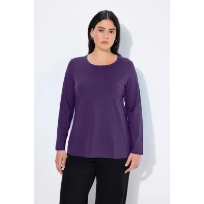 Abbildung von Ulla Popken Rundhalsshirt Shirt Slim Rundhalsausschnitt Langarm