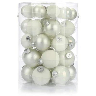 Abbildung von com four® 44x Christbaumkugel in verschiedenen Größen Weihnachtskugel für den Weihnachtsbaum Christbaumschmuck aus Glas