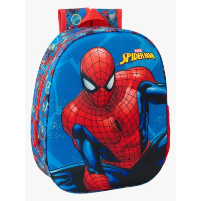 Abbildung von Safta Spiderman 3D Schulrucksack mit Design, anpassbar an den Wagen, ideal für Kinder verschiedener Altersgruppen, bequem und vielseitig, Qualität Widerstandsfähigkeit, 27 x 10 33 cm