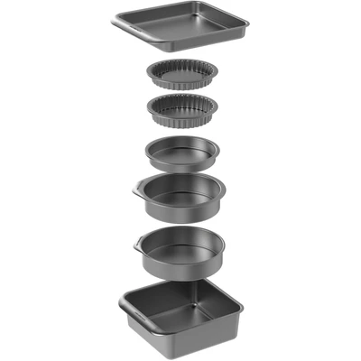 Abbildung von MasterClass Backset Backformen Smart Space 7 teilig Standard Antihaftbeschichtung