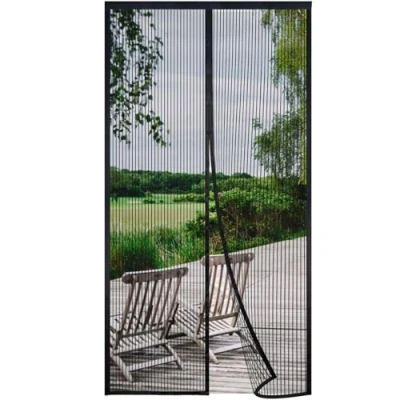 Abbildung von Risareyi Magnet Fliegengitter Tür 150x180cm, Balkontür Moskitonetz Fliegennetz Automatische Schließung Polyester Atmungsaktiver Masche, Fenster Ohne Bohren, Schwarz