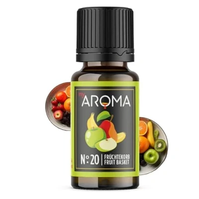 Abbildung von myAROMA Flavour Drops, Früchtekorb 10ml, Natürlich Liquid Aroma ohne Künstliche Farbstoffe, Vegan Zuckerfreie Schokodrops, Kalorienfrei Lebensmittelaroma zum Backen, Essen und Trinken, No. 20