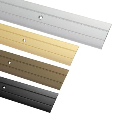 Abbildung von Gedotec Übergangsprofil zum Schrauben Alu Silber 90 cm Länge 0,9 m Breite 37 mm 1 Stk Übergangsschiene für Fußböden Aluminium Boden Leiste Übergangsleiste gelocht Bodenprofil Türschwelle