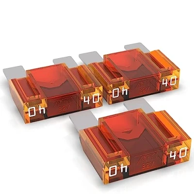 Abbildung von AUPROTEC Maxi Flachstecksicherung 20A 80A Stecksicherung Schmelzsicherung Auswahl: 40A Ampere orange, 3 Stück