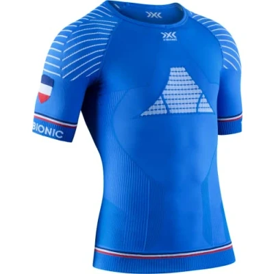 Abbildung von X Bionic Invent 4.0 Frankreich T Shirt Kompressionstrikot Laufen mit kurzen Ärmeln Mann Grösse S