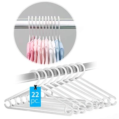 Abbildung von LaLoona Kleiderbügel Weiß, Babykleiderbügel 22 Stück Kinderkleiderbügel für Babys &amp; Kinder
