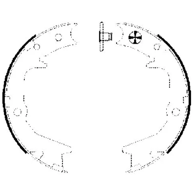 Abbildung von TEXTAR 91063000 Handbremsbeläge ohne Handbremshebel MITSUBISHI: Lancer 7 Kombi, Outlander I SUV, GALANT 6