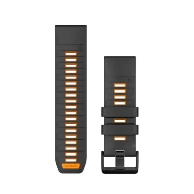 Abbildung von Garmin QuickFit, Silikonband, 26 mm, Graphit/Spark Orange