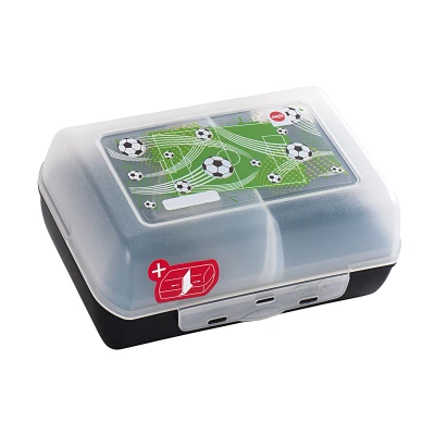 Abbildung von EMSA Brotdose Variablo Soccer mit Trennwand 16x11x7cm