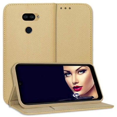 Abbildung von mtb more energy® Schutz Tasche Bookstyle für LG K40S (X430, 6.1&#039;&#039;) Gold Kunstleder Klapp Cover Hülle Wallet Case
