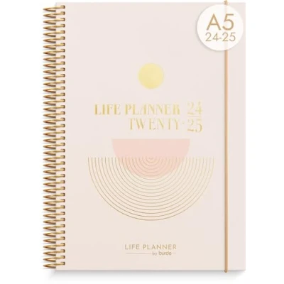 Abbildung von Burde Kalender 2024/2025 Life Planner Pink Jul 29 2024 bis Aug 24 2025 auf Deutsch Rosa wochenplaner 21.5x16cm Mit Aufklebern