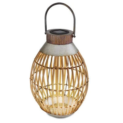 Abbildung von Lighting Solarleuchte Bambus hell, 1XLED hell LED
