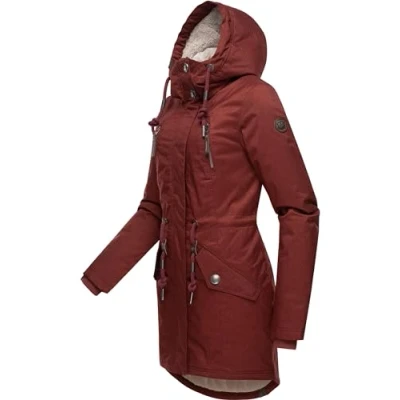 Abbildung von Ragwear Elsie Melange Parka, Damen, Größe: XS, Wine red