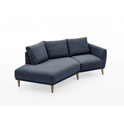 Abbildung von ATLANTIC home collection 2,5 Sitzer &quot;Elvis&quot;, Polsterecke mit offenem Ende im skandinavischen Stil, Massivholzfüße