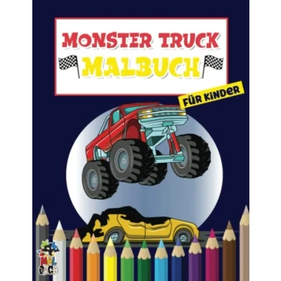 Abbildung von Monster Truck Malbuch für Kinder: Cooles Motorsport Ausmalbuch Kinder von 4 8 Jahren