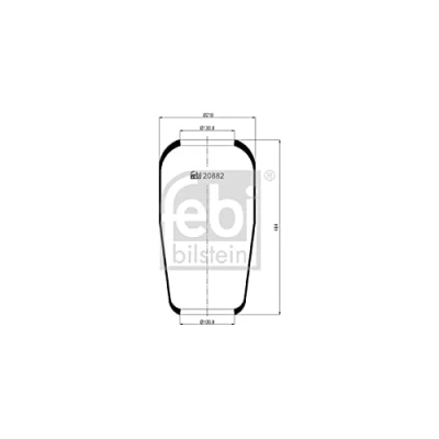 Abbildung von FEBI BILSTEIN 20882 Federbalg, Luftfederung MAN: L 2000, MERCEDES BENZ: LK/LN2