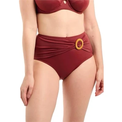 Abbildung von Sans Complexe Damen Elevated Basics Maillot de bain, Culotte Taille Haute, Pomegranate, 40/42