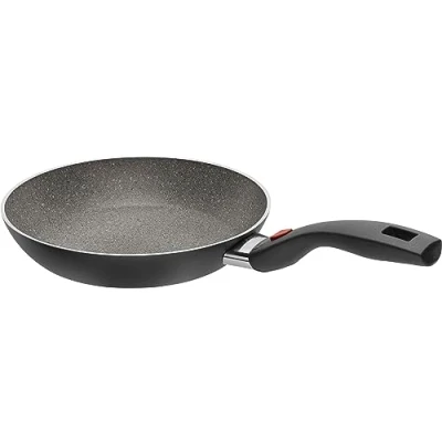 Abbildung von BALLARINI Click &amp; Cook Bratpfanne mit klappbarem Griff, Granitium Antihaftbeschichtung, 28 cm, Aluminium, schwarz grau