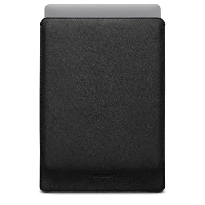 Abbildung von Woolnut Leder Sleeve Case Hülle Tasche für MacBook Pro 16 Zoll (2021 2024, M1/M2/M3) Grau