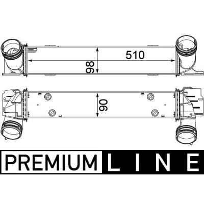 Abbildung von MAHLE ORIGINAL CI 146 000P Ladeluftkühler BMW: 3 Touring, X1, Limousine