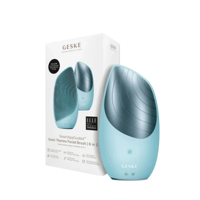 Abbildung von Geske SMARTAPPGUIDED Sonic Thermo Facial Brush 6 IN 1 Gesichtspflege Zubehör, Größe: One Size, Green
