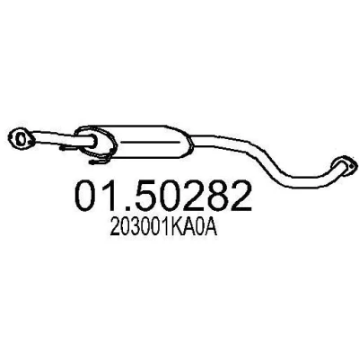 Abbildung von MTS 01.50282 Mittelschalldämpfer 1600 NISSAN: Juke