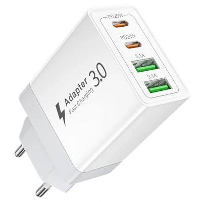 Abbildung von 40W USB C Ladegerät, 4 Ports Mehrfach Ladegerät mit und A, Netzteil Schnellladegerät für iPhone 15 14 Pro Max 13 12 11 SE XS 8 7, Samsung Galaxy S24, S23 Ultra