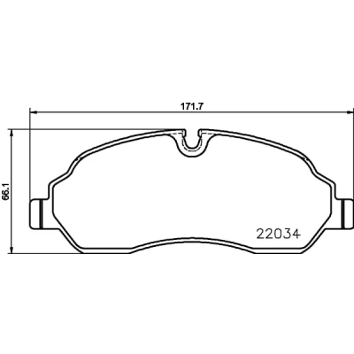 Abbildung von HELLA 8DB 355 021 571 Bremsbelagsatz inkl. Verschleißwarnkontakt mit Bremssattelschrauben Zubehör FORD: Transit Custom V362 Kastenwagen