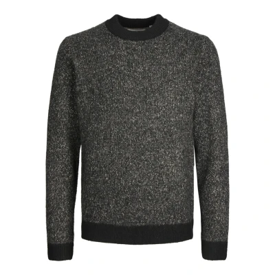 Abbildung von Jack &amp; Jones Jcospace MOCK NECK SN Strickpullover, Herren, Größe: XS, Black w peyote neps